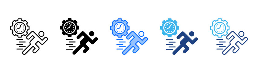 Agility Icon Set With Multiple Style Collection 