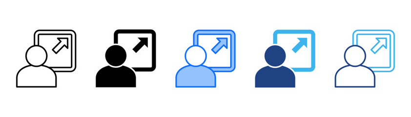 Scalability Icon Set With Multiple Style Collection 