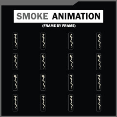 Vector Smoke FX Sprite Sheet Pack, Cloud, wind, Tea Steam, Smoke Explosion & More, steam smoke, 2D Game & Animation