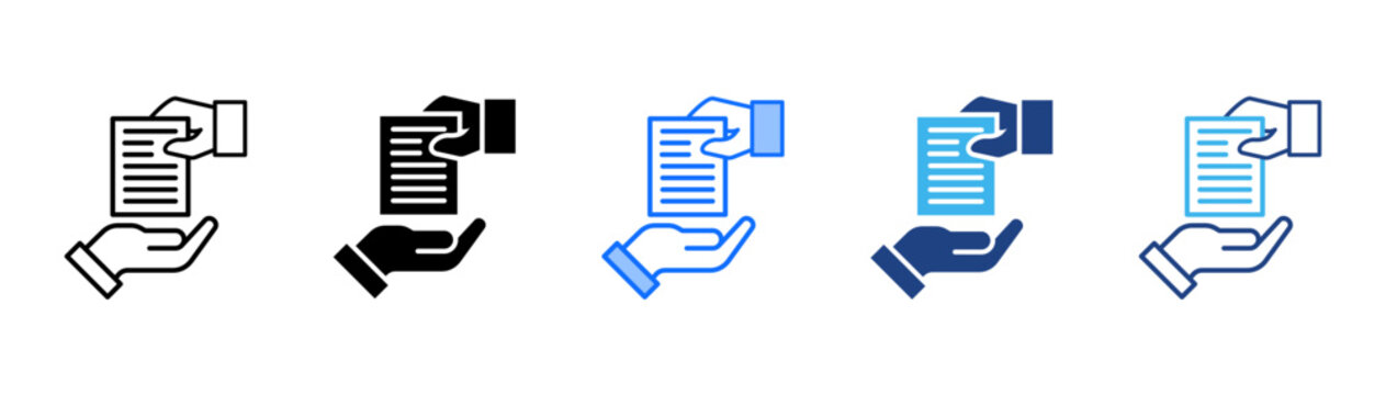 Handover Icon Set With Multiple Style Collection 