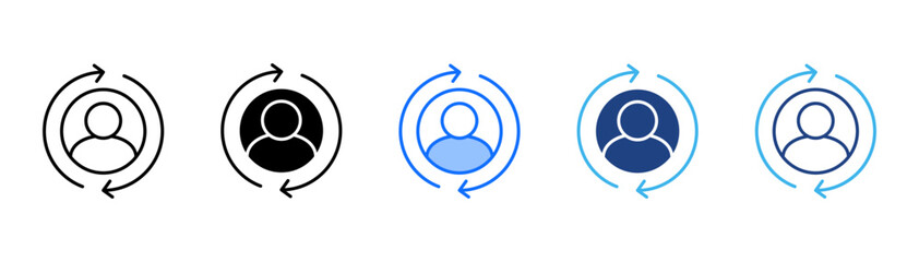 Lifecycle Icon Set With Multiple Style Collection 