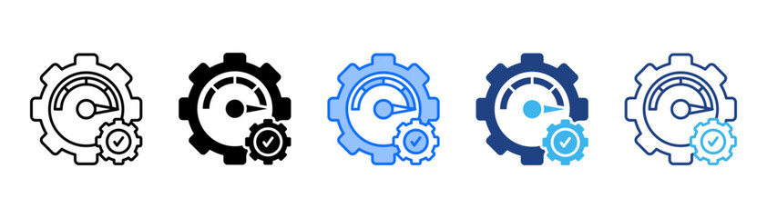 Optimization Icon Set With Multiple Style Collection 