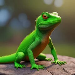 Fototapeta premium iguana on a tree