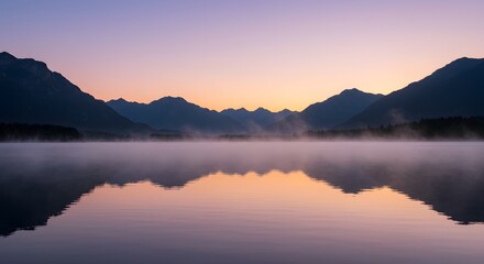Fototapeta premium sunrise over the lake