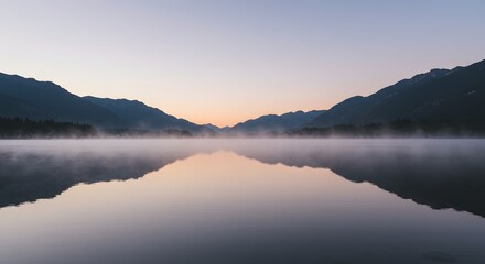 sunrise over the lake