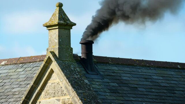 Black smoke from chapel chimney signaling no new pope elected