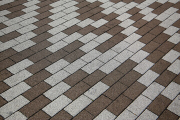 Texture of brick pavement in Tokyo Japan, clean and beautiful