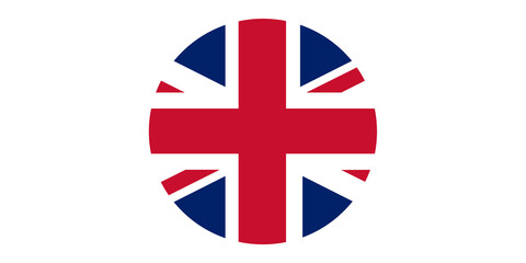  round united kingdom flag vector