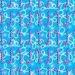 Christmas sugar candy seamless winter pattern for new year wrapping paper and fabrics and linens