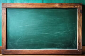 Blank Green Blackboard: A Canvas for Educational Insights in an Unoccupied Classroom