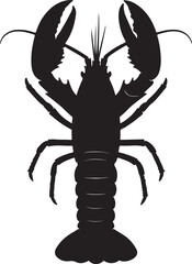 American Lobster Silhouette Vector Illustration