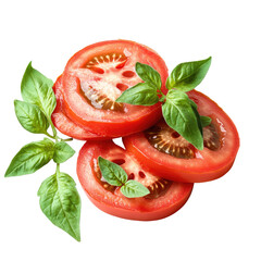 Sliced Tomatoes with Basil