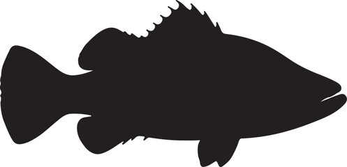 Barramundi Silhouette Vector Illustration