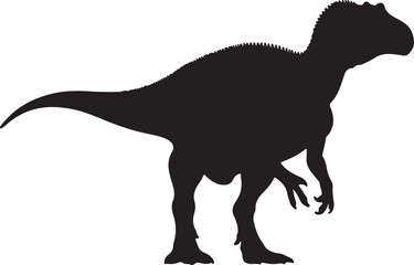 Deinocheirus Silhouette Vector Illustration