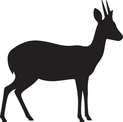 Dik-Dik Silhouette Vector Illustration