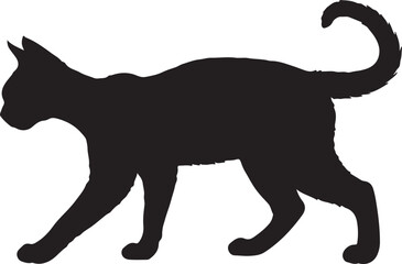 Devon Rex Silhouette Vector Illustration