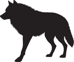 Dire Wolf Silhouette Vector Illustration