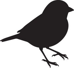 Finch Small Silhouette Vector Illustration