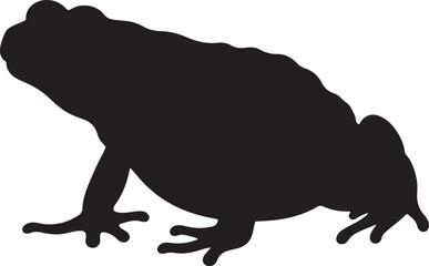Fire-bellied Toad Silhouette Vector Illustration