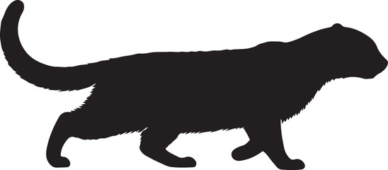 Fisher Cat Silhouette Vector Illustration