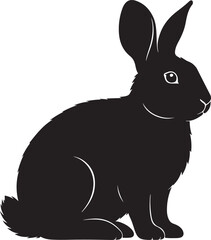 Flemish Giant Rabbit Silhouette Vector Illustration
