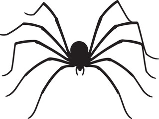 Harvestman spider vector silhouette on white background