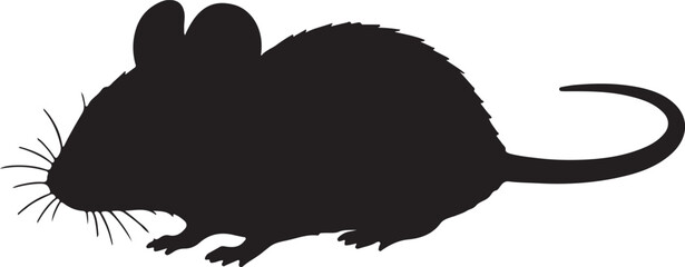 New Holland Mouse vector silhouette on white background