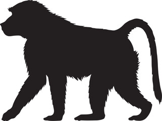 Yellow Baboon Silhouette – Single Icon
