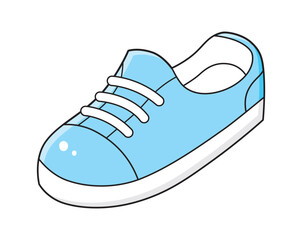 Blue sneaker isolated vector illustration