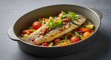 Roasted Sea Bass with Colorful Roasted Vegetables A Simple, Elegant Recipe