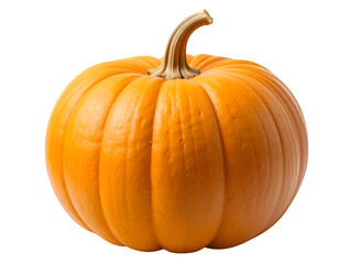 Obraz premium Vibrant Orange Pumpkin Against Transparent Isolated Background 