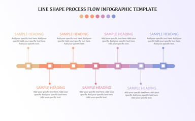Fototapeta premium Line shape infographics template design, Infographic Line Shapes Vectors, Infographic with options