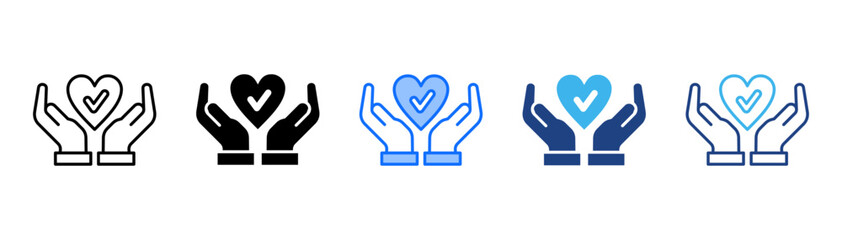 Acceptance Icon Set With Multiple Style Collection 