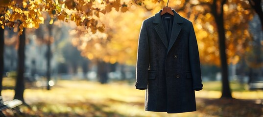 Obraz premium Experience the elegance of premium wool coats in a refined modern lifestyle setting