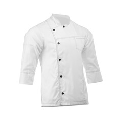 Chef's jacket isolated on white. Part of traditional uniform