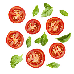 Sliced Tomatoes and Basil