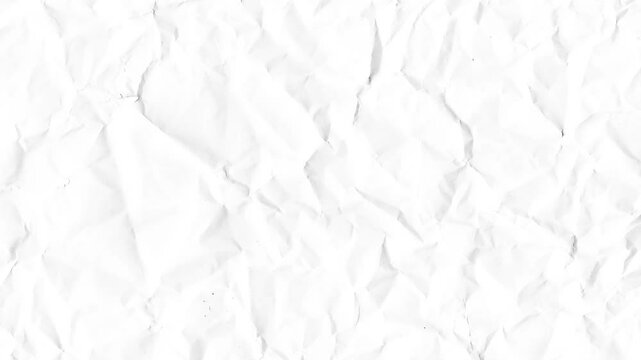unfolding white crumpled paper animation 