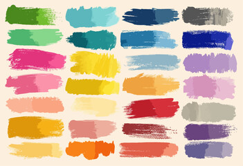 set of watercolor brush strokes vector