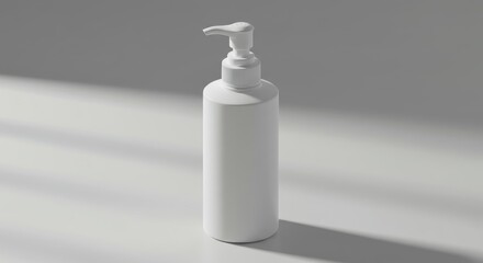 White Bottle with Pump Dispenser