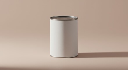 Metal Food Can with White Label