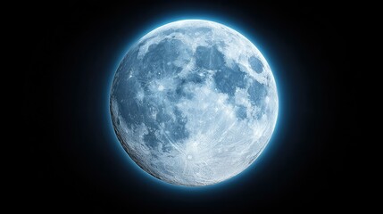 Fototapeta premium A luminous full moon against a dark background, showcasing its surface details and glow.