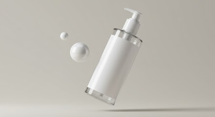 Lotion Bottle with Spheres