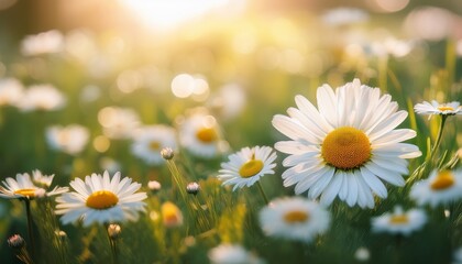 daisy in the meadow soft focus shallow dof