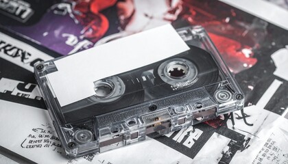 Cassette Tape Spool with Insert Label Area