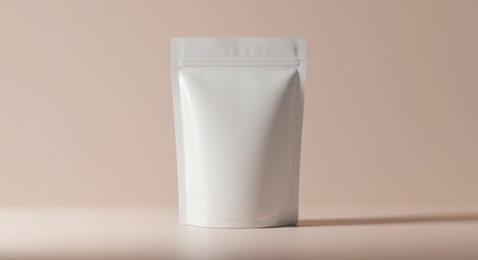 White Pouch Mockup on Neutral Background