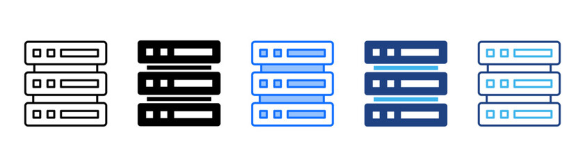 Server Icon Set With Multiple Style Collection 