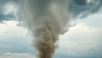 large cloud of smoke billows into the sky