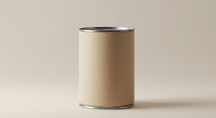 Beige Can on Beige Background