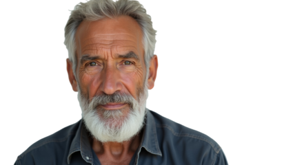 Beard Portrait of Serious Elderly Gentleman