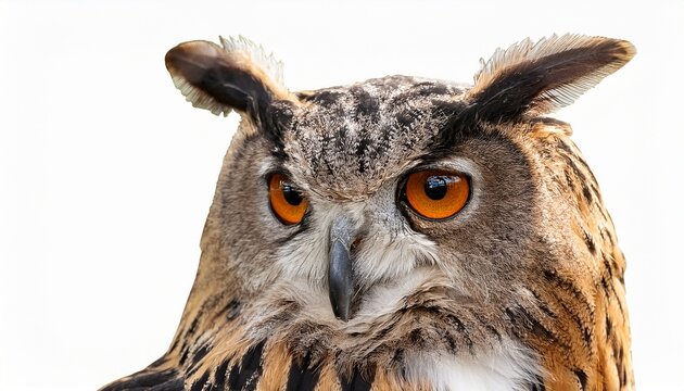 eurasian eagle owl isolated on transparent background